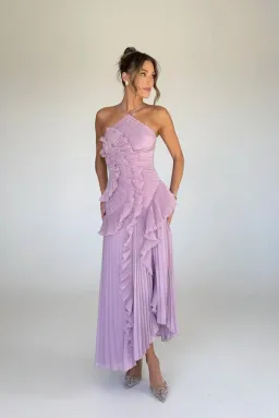 Amur Lorelie Inspired Halter Midi Dress Lavender Size S / AU 8 10 for rent on The Volte - image 5