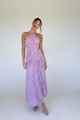 Amur Lorelie Inspired Halter Midi Dress Lavender Size S / AU 8 10 for rent on The Volte - image 4