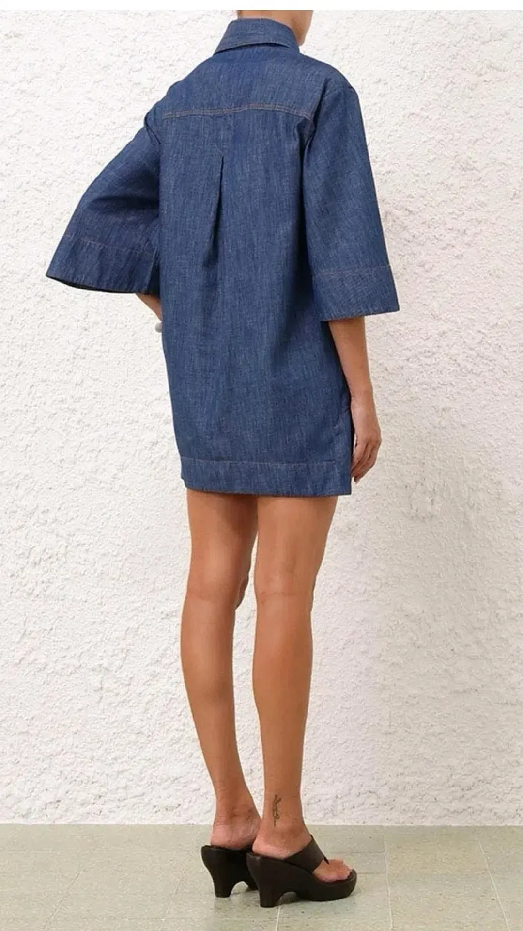 Zimmermann Illuminate Tunic Dress Denim Size 4 / AU 16 for rent on The Volte - main image