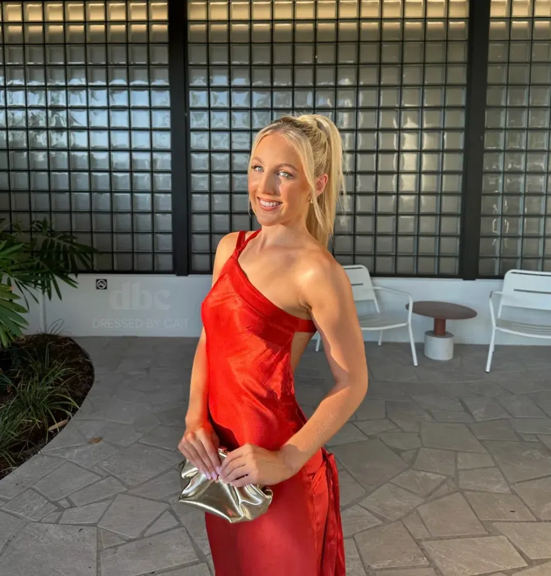 Arcina Ori Monique Gown Rust size 6 for rent on The Volte - main image