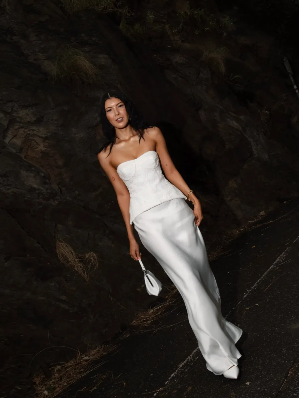 Shona Joy Luminous Lace Bustier & Maxi Skirt - Size 4 Top & Size 6 Skirt for rent on The Volte - main image