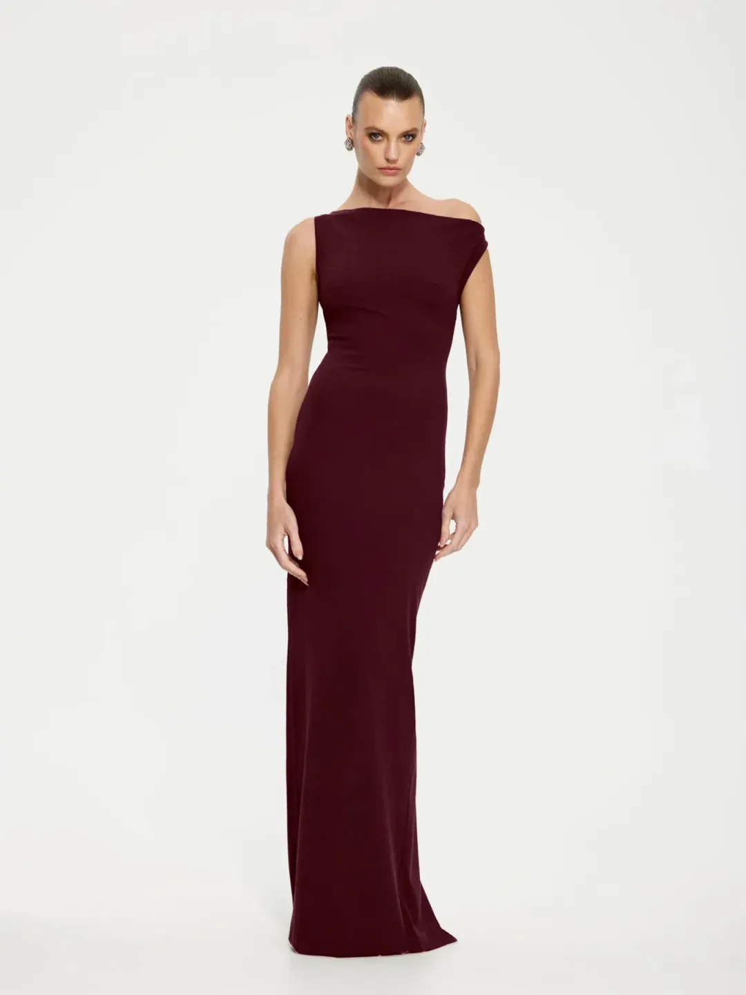 EFFIE KATS INAYA GOWN WINE SIZE XS (6-8) for rent on The Volte - main image