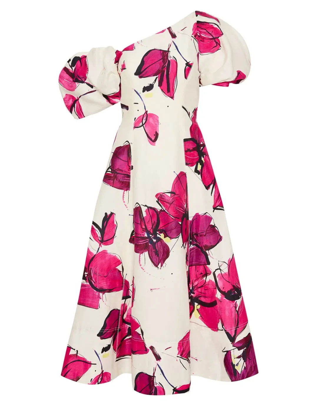 Aje Arista Tulip Falling Florals Puff Sleeve Midi Size 6 for rent on The Volte - main image