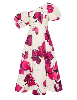 Aje Arista Tulip Falling Florals Puff Sleeve Midi Size 6 for rent on The Volte - image 2
