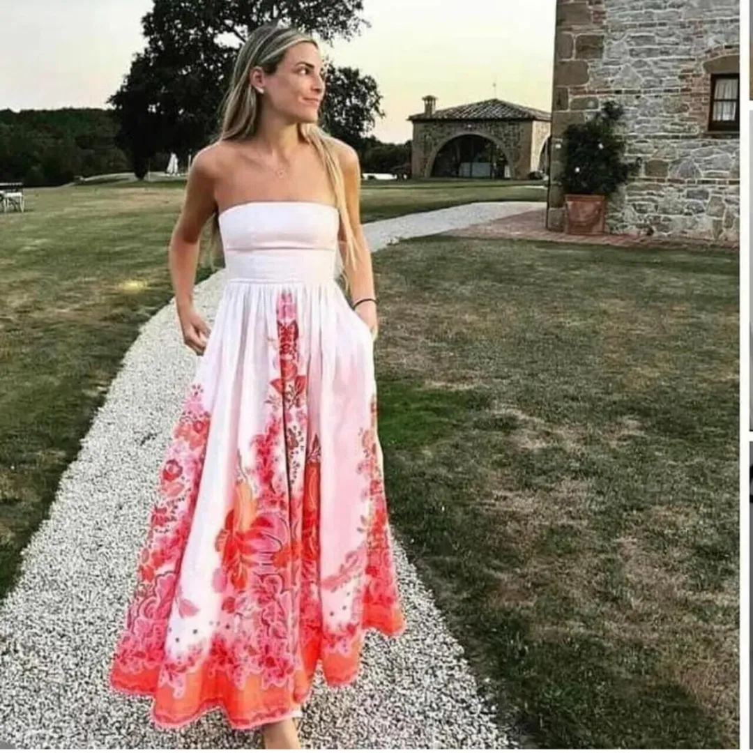 Zimmermann Violet Long Belted Dress Size 0/8 AU for rent on The Volte - main image