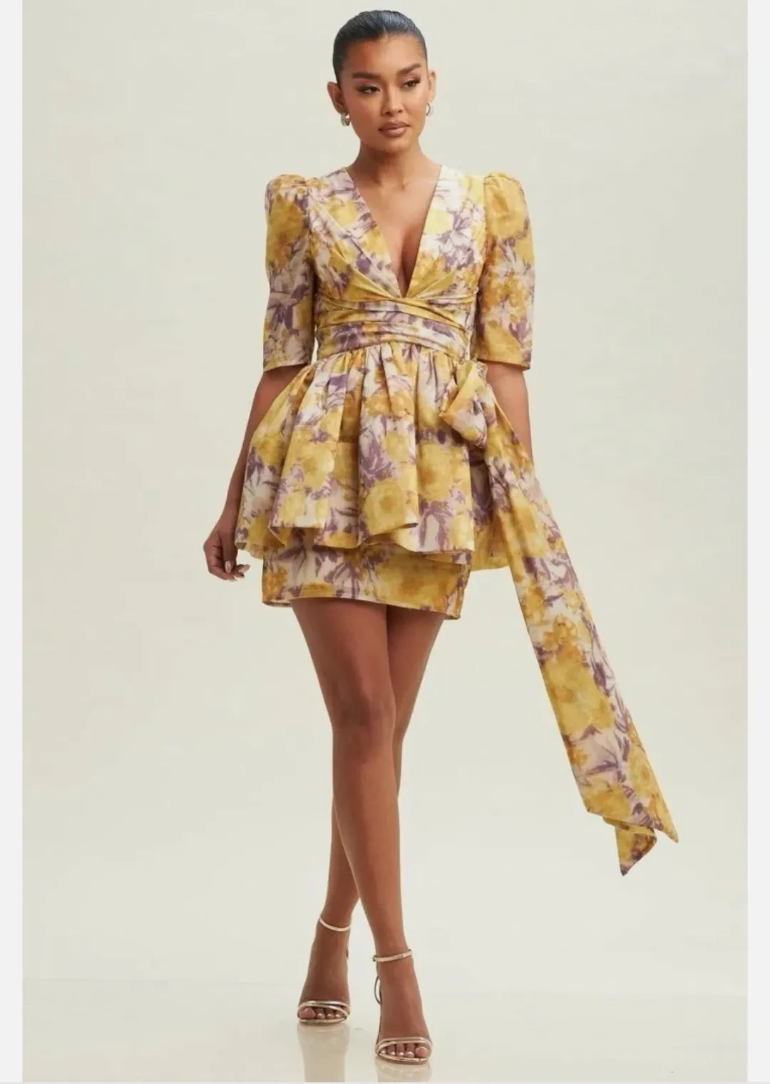 Zimmermann High Tide Peplum Mini Dress Size 0 (AU 6–8) for rent on The Volte - main image