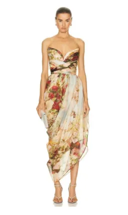 ZIMMERMANN Luminosity Strapless Midi Dress Size 0/8 AU for rent on The Volte - image 1
