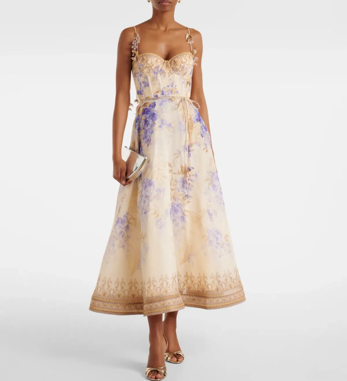 Zimmermann Dawning Corset Picnic Midi Size 0 for rent on The Volte - main image