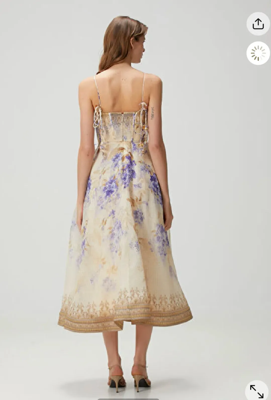 Zimmermann Dawning Corset Picnic Midi Size 0 for rent on The Volte - main image