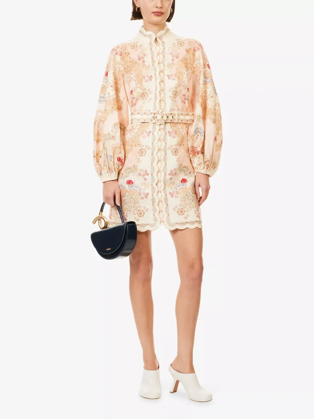 Zimmermann The Daylight Mini Dress in Wallpaper Floral Blush size 3 au 14 for rent on The Volte - main image
