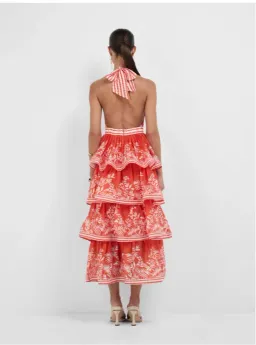 Sheike Ravello Palm Dress Red and White, Size 12 for rent on The Volte - image 5