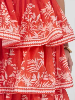 Sheike Ravello Palm Dress Red and White, Size 12 for rent on The Volte - image 4