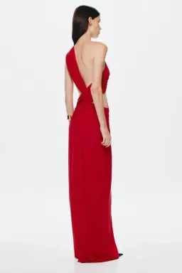 Misha Solstice Cupro Dress size S / 8 Cherry Red for rent on The Volte - image 5