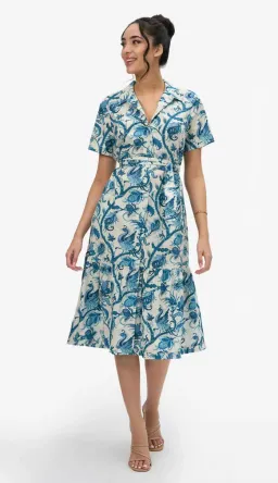 Leona Edmiston Danica Phoenix Rising Midi Shirtdress Size XS/10 for rent on The Volte - image 1