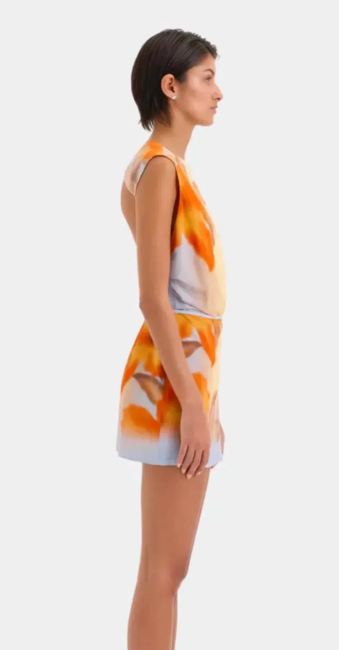 Sir the Label Serene Mini Dress Sequoia Floral Size 0P / AU 6 Petite for rent on The Volte - main image