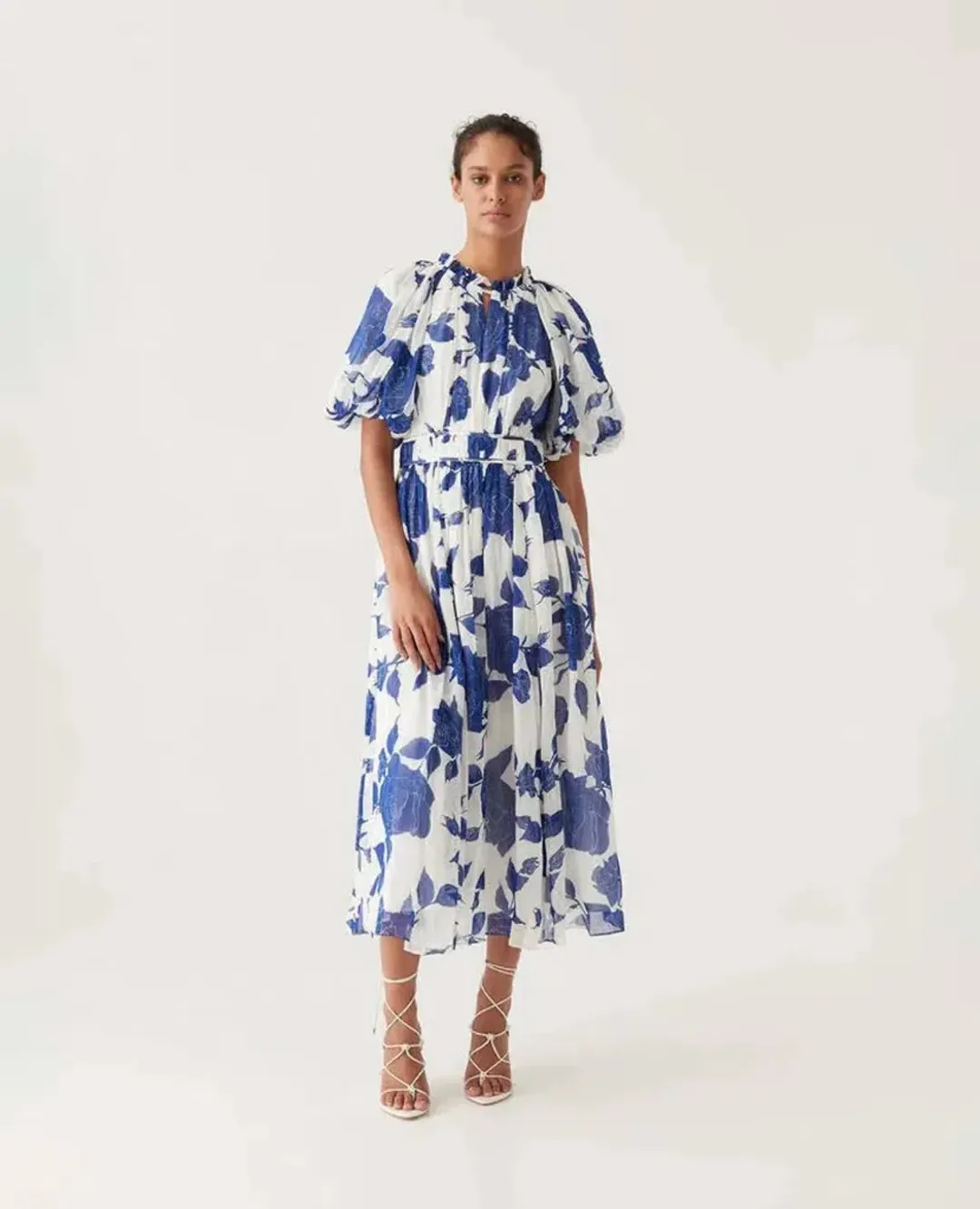 Aje Elysium Blouson Midi Dress (size 8) for rent on The Volte - main image