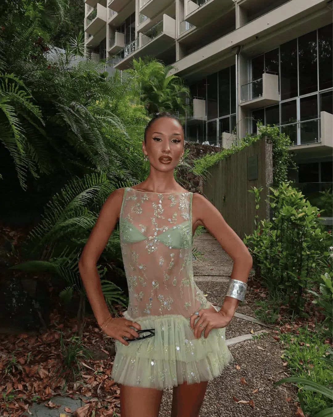 Dyspnea - TROPHY TULLE MINI DRESS - Size XL  for rent on The Volte - main image