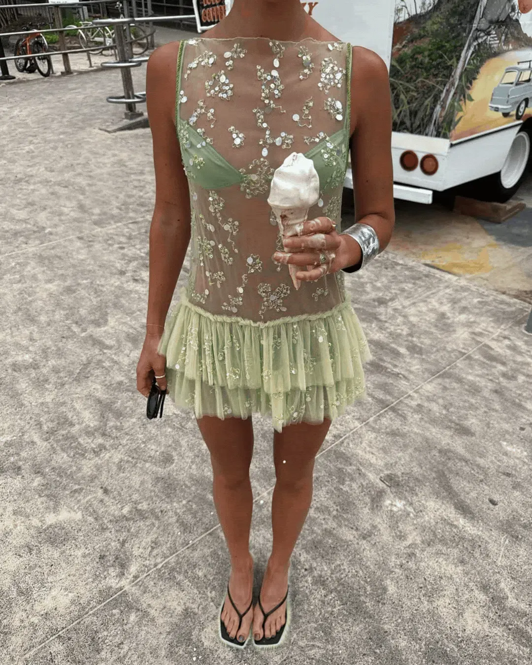 Dyspnea - TROPHY TULLE MINI DRESS - Size XL  for rent on The Volte - main image