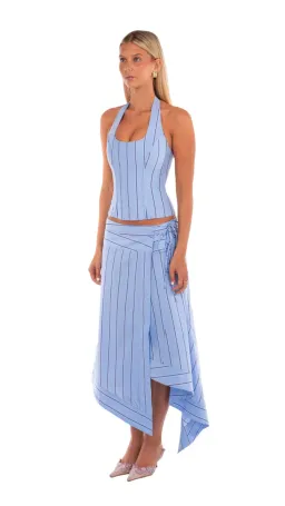 I am Delilah Sabrina Corset & Wrap Skirt in Blue Size 6 for rent on The Volte - image 3