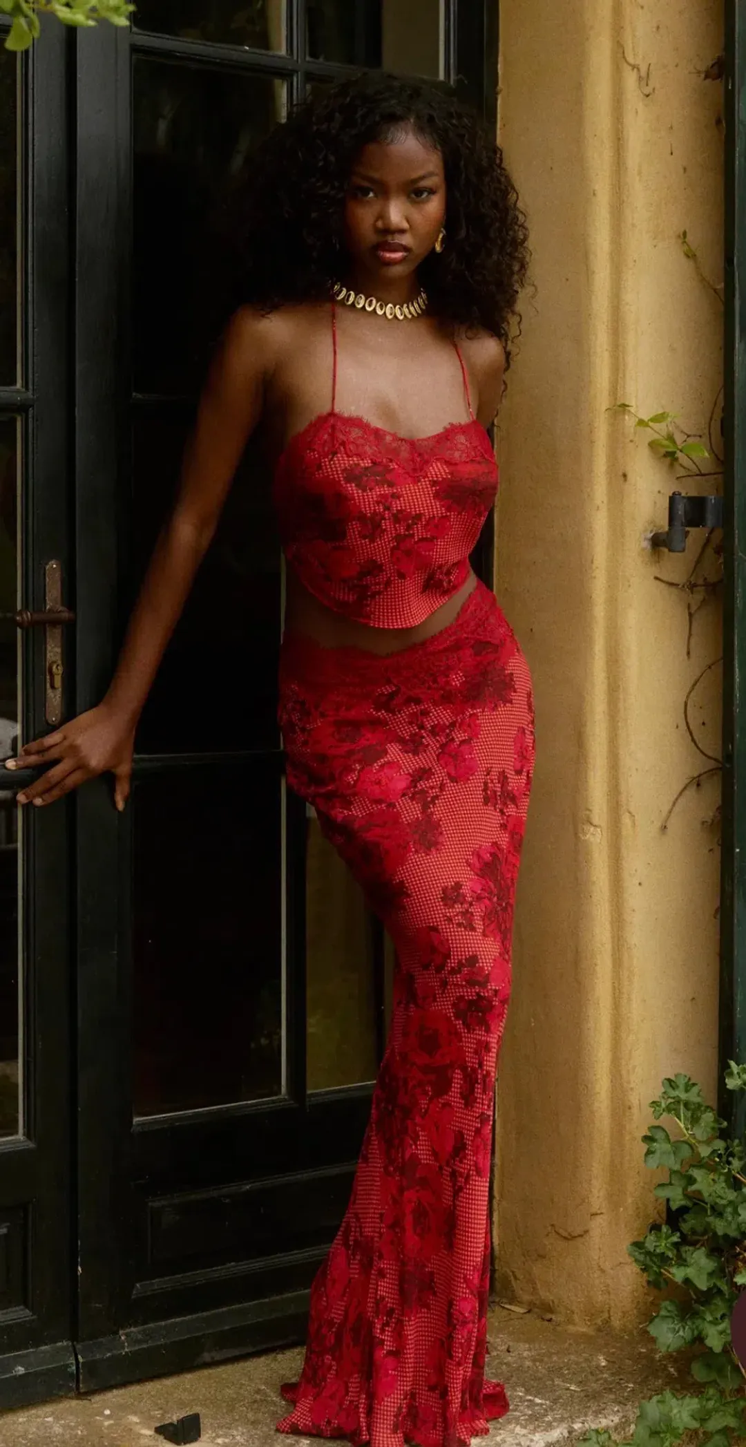 Bydee - FLEURIE MAXI SKIRT & AURIELE TOP IN ROSÉ for rent on The Volte - main image