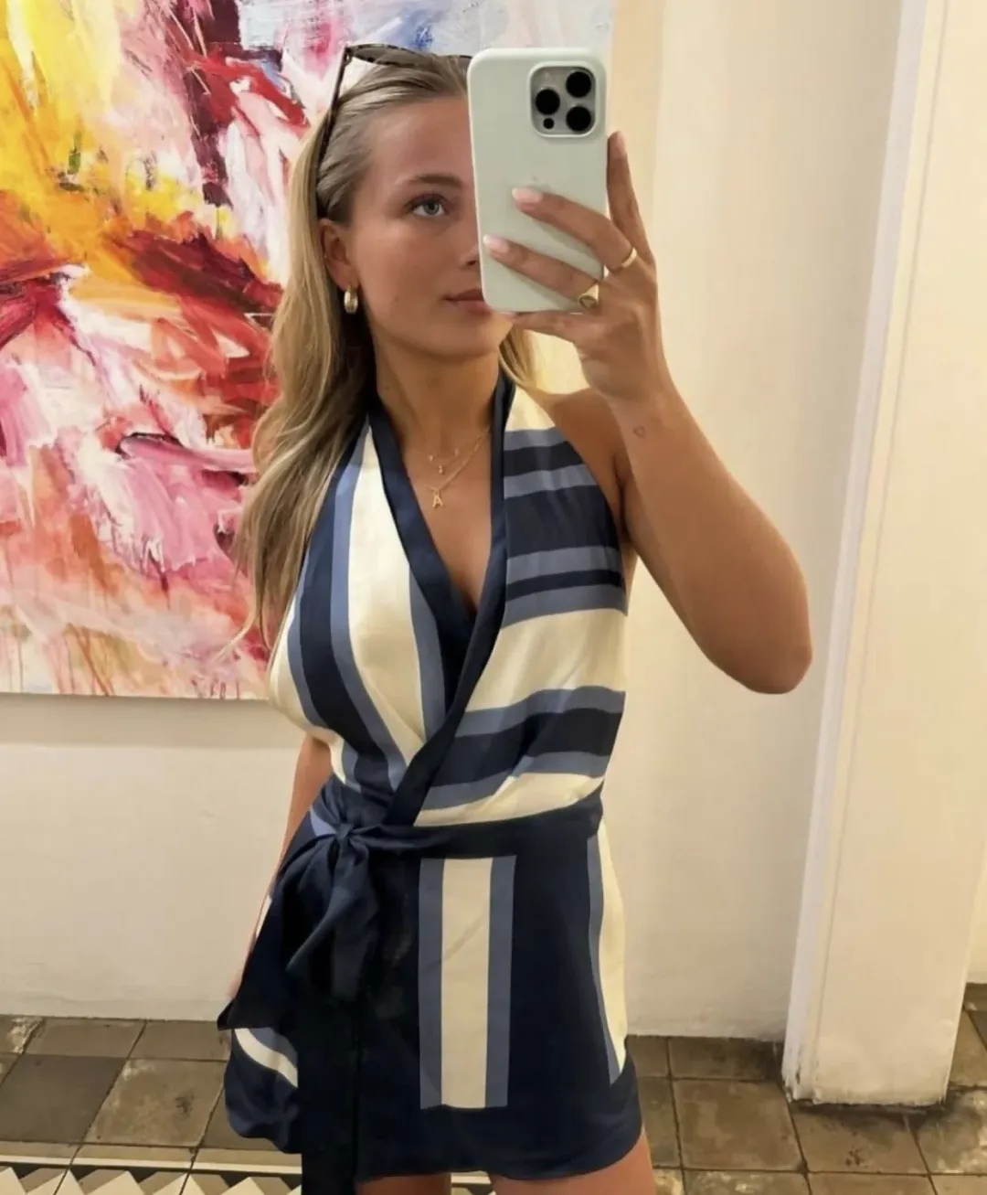 SIR the Label Dazed Wrap Halter Mini Dress for rent on The Volte - main image