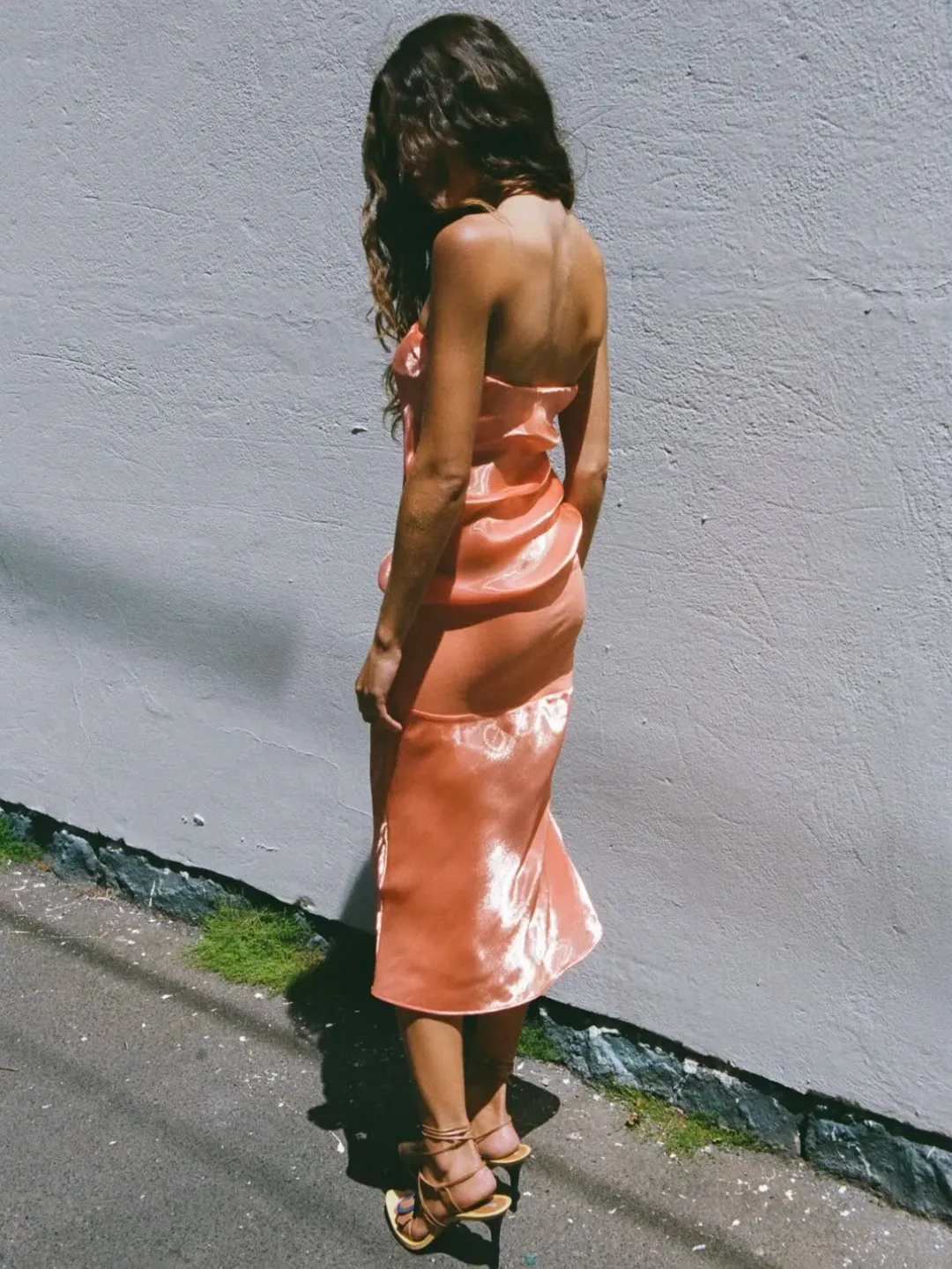 Mode Mischief Studios Melt Panel Dress Orange Size Small for rent on The Volte - main image