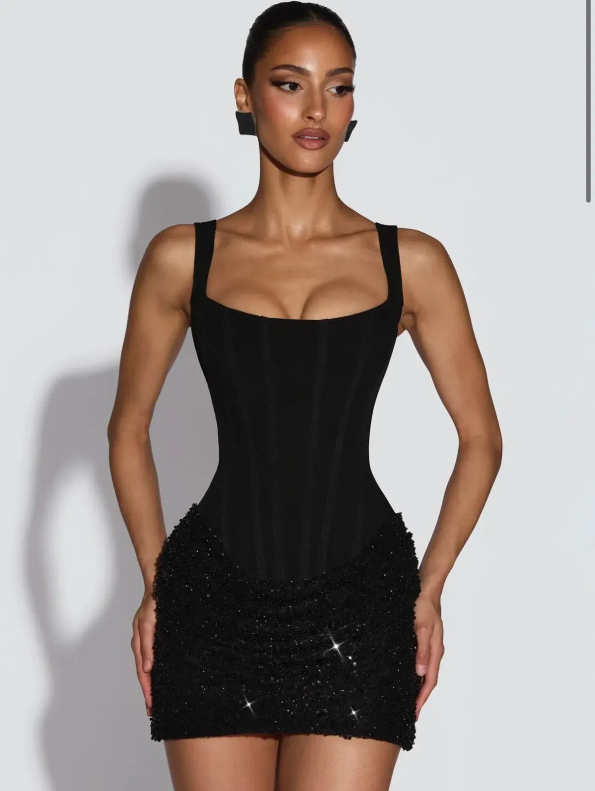 BABYBOO YEONA MINI DRESS BLACK  for rent on The Volte - main image