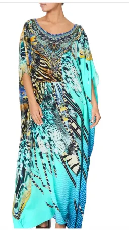 Camilla Marine Queen Round Neck Kaftan O/S for rent on The Volte - image 1