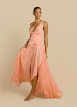 ARCINA ORI DELILAH DRESS PEACH SIZE 8 (S) for rent on The Volte - image 4