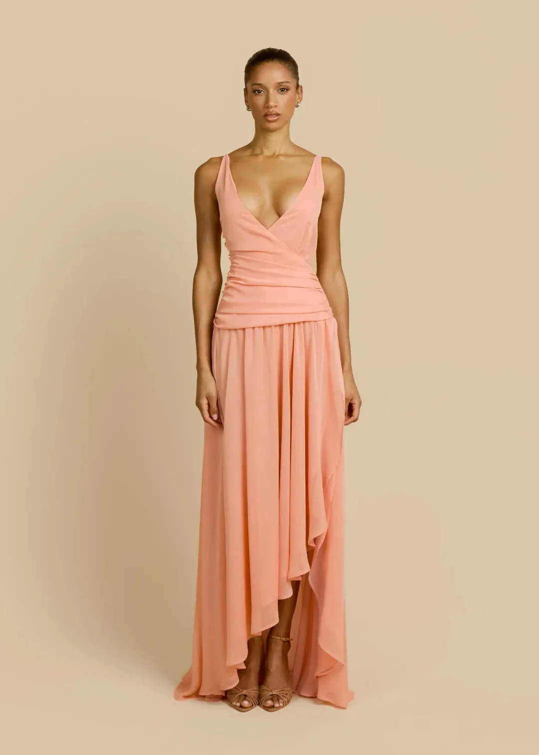 ARCINA ORI DELILAH DRESS PEACH SIZE 8 (S) for rent on The Volte - main image