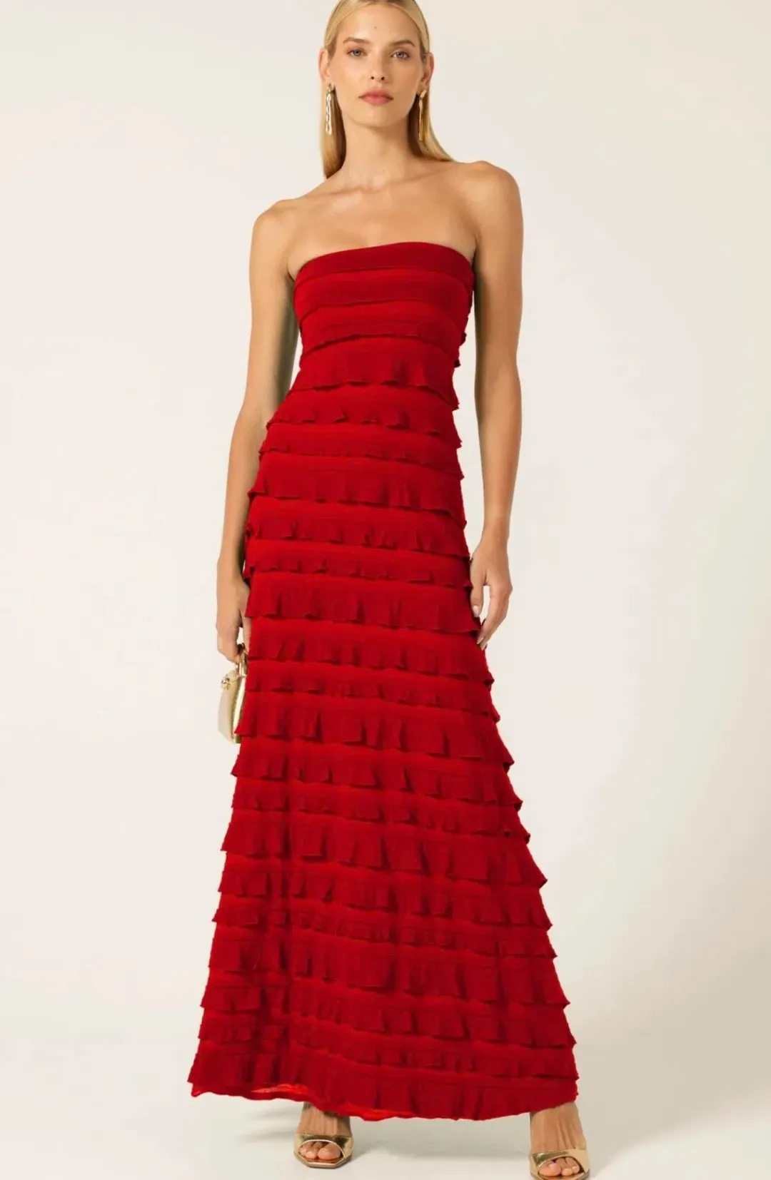 MADDISON MAXI DRESS IN CHERRY for rent on The Volte - main image