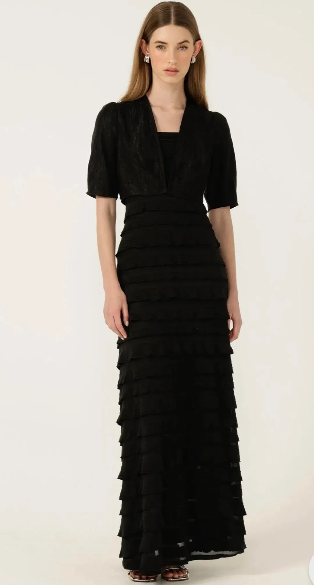 MADDISON MAXI DRESS IN BLACK for rent on The Volte - main image
