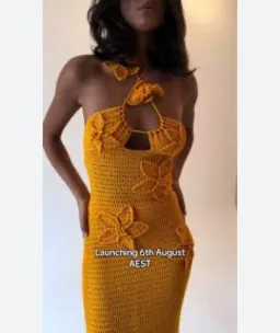 Meshki Island Dress orange Xs or 6  for rent on The Volte - image 4