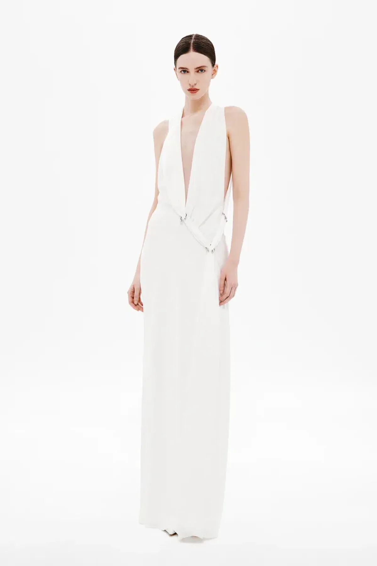 Misha Harlow Satin Dress - White for rent on The Volte - main image