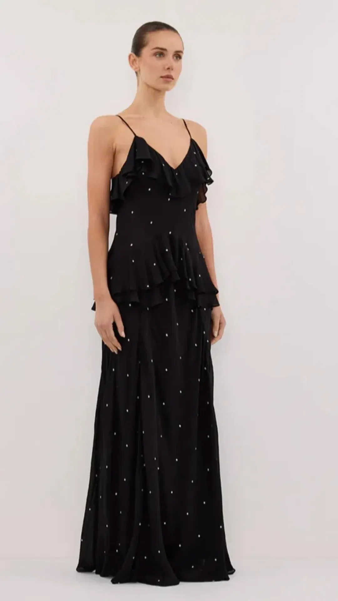 Dissh Melrose Dress s.10 Black Spot Maxi for rent on The Volte - main image