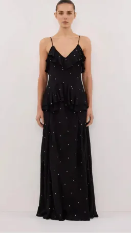Dissh Melrose Dress s.10 Black Spot Maxi for rent on The Volte - image 1