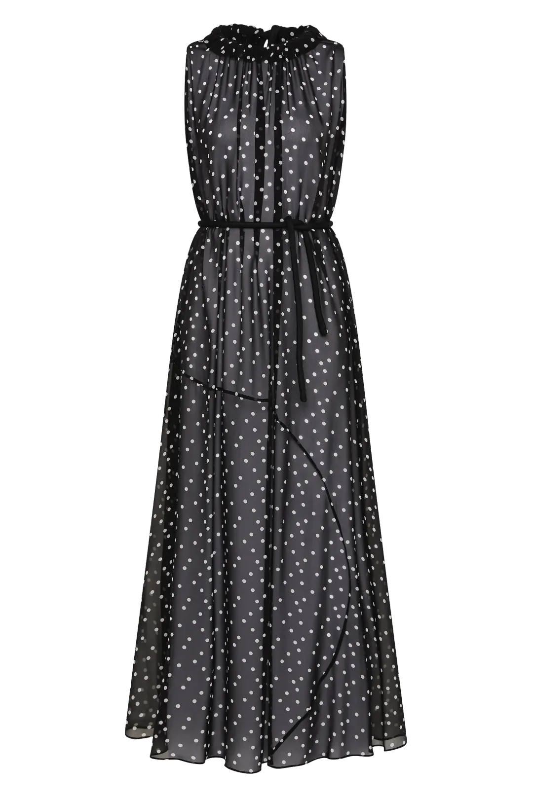 Bianca Spender Polka Dot Silk Emerge Dress Black Size 6 for rent on The Volte - main image