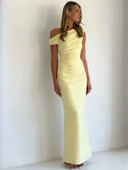By Nicola Sophia Maxi Dress size 14 Pastel Lemon  for rent on The Volte - image 2
