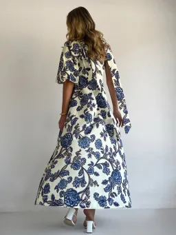 By Nicola Island Maxi Dress size 8 Blue Paisley  for rent on The Volte - image 4
