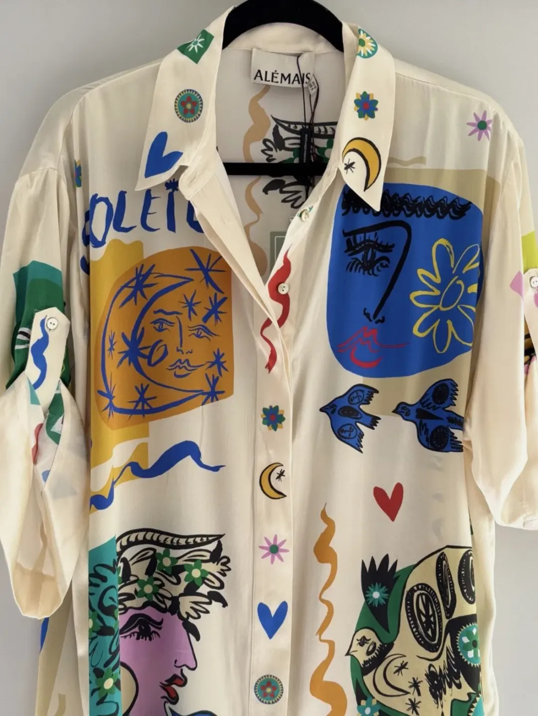 Alemais Soleil Silk Shirt Size 12 for rent on The Volte - main image