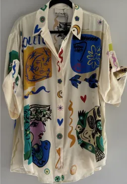 Alemais Soleil Silk Shirt Size 12 for rent on The Volte - image 7