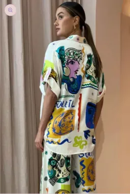 Alemais Soleil Silk Shirt Size 12 for rent on The Volte - image 2