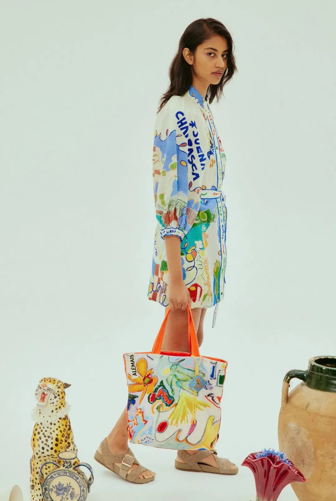 ALEMAIS NADIA MINI SHIRTDRESS PRINT SIZE AU 10 for rent on The Volte - main image