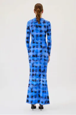 Suboo SHIBORI LONG SLEEVE ROUCHED MAXI DRESS - size S for rent on The Volte - image 5