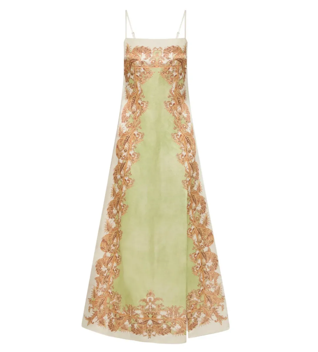 Antipodean Torrent Side Slit Slip Midi Dress Multi Print Size 12 for rent on The Volte - main image