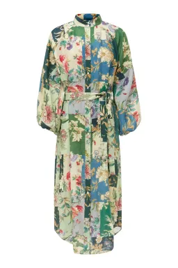 Alemais Loretta Patchwork Midi In Sage Floral for rent on The Volte - image 3