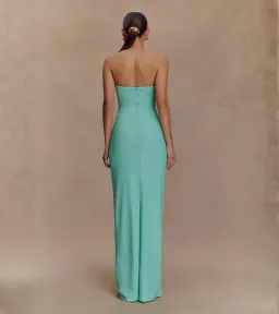 MESHKI - WINSTON Strapless Sequin Maxi Dress - Lagoon - Size S for rent on The Volte - image 2