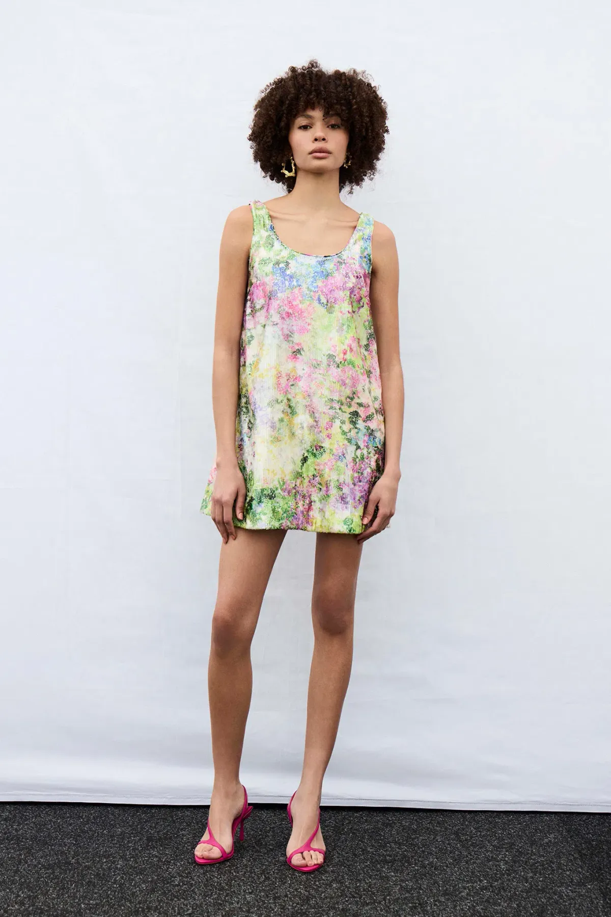 Aje Dahlia Mini Dress in Lavandula Sequin Multi Size 10 for rent on The Volte - main image