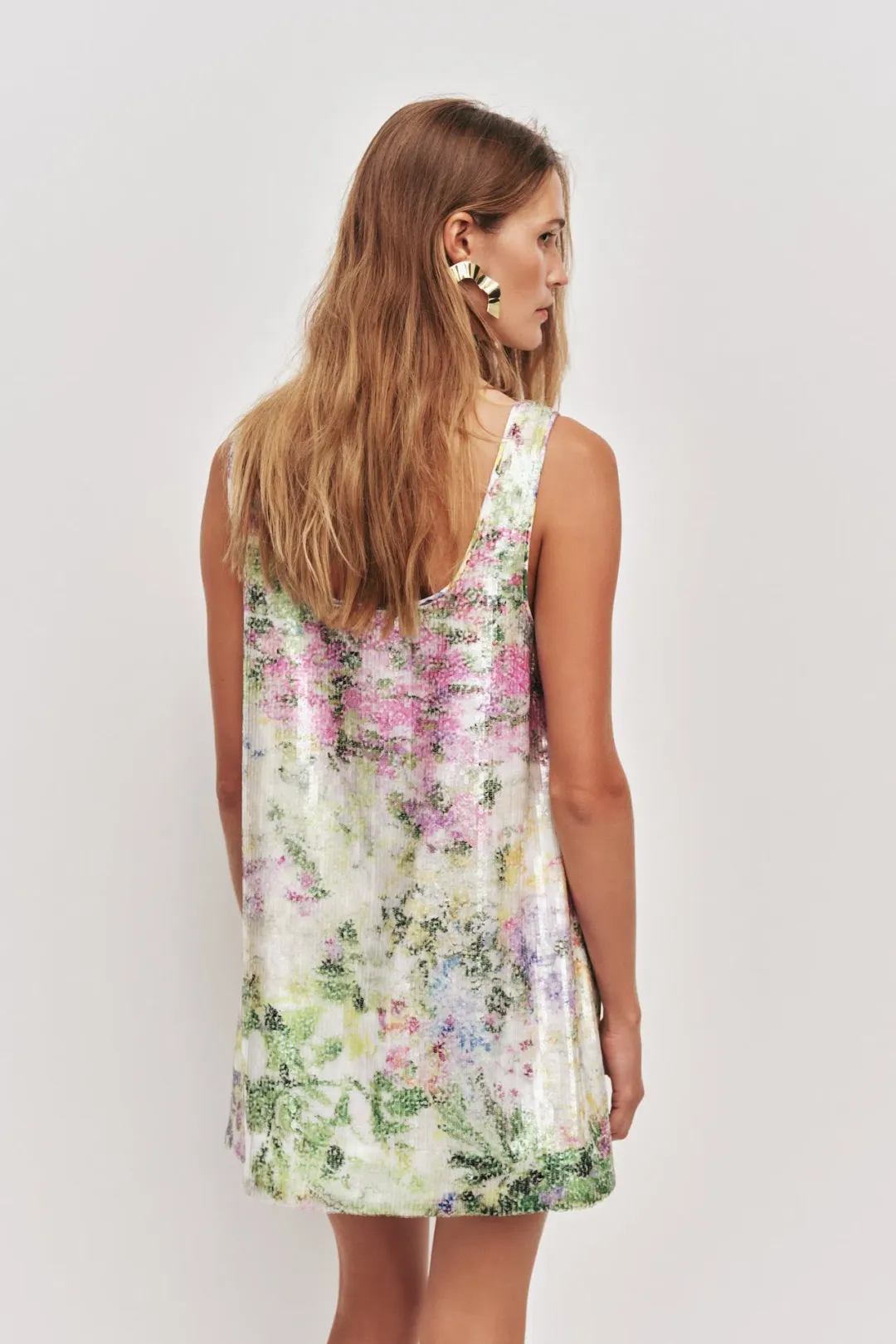 Aje Dahlia Mini Dress in Lavandula Sequin Multi Size 10 for rent on The Volte - main image