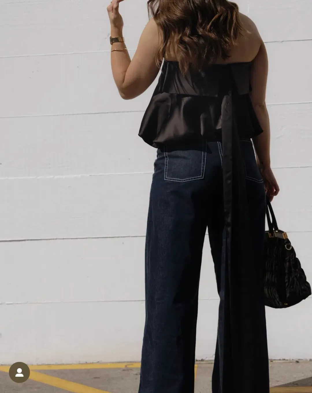 HARRIS TAPPER Eliza Top Black Size 8 AU for rent on The Volte - main image